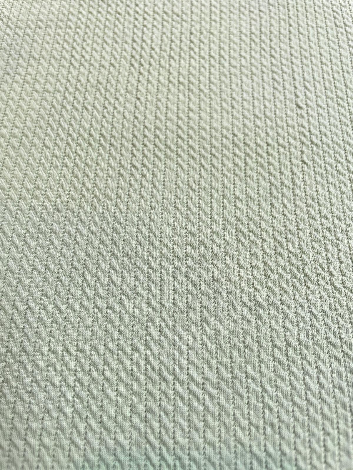 Jersey uni mit Strickmuster  dusty grün